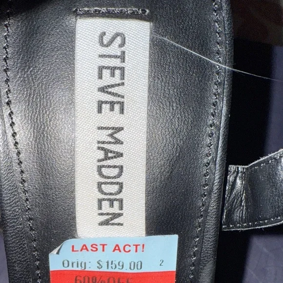 Steve Madden Black and silver Heeled Sandals - Picture 7 of 7